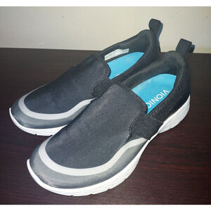 Vionic Women's Slip On Sneakers 7M Nalia Comfort Casual Shoes Black Gray